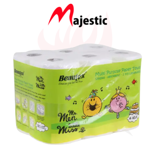 Beautex Kitchen Roll 2PLY - 6 Rolls x 70s - Majestic Trader